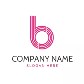 Shape Logo Red Letter B logo design