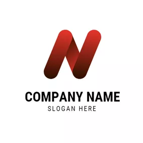 Application Logo Red Letter N logo design