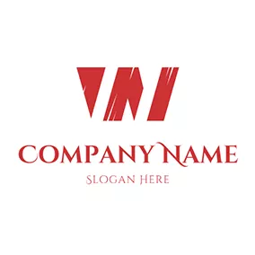 Logotipo W Red Letter W and Woodworking logo design