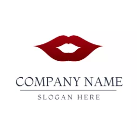 ブランドロゴ Red Lip and Fashion Brand logo design