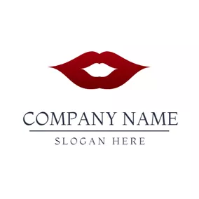 Logótipo De Marca Red Lip and Fashion Brand logo design