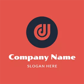 Compact Logo Red Note and Black CD logo design