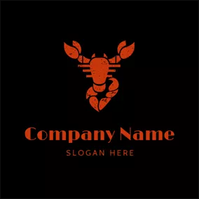 Gefährlich Logo Red Scorpion Icon logo design