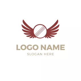 Flat Logo Red Wing and Cricket logo design