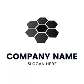 Logotipo De Colmena Regular Hexagon Honeycomb logo design
