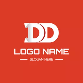 裝飾logo Regular Simple Capital Letter D D logo design