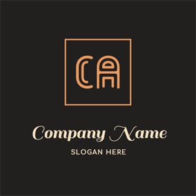 Regular Square and Unique Letter Shape logo design