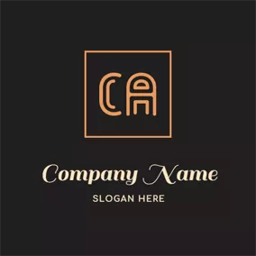 Ac Logo Regular Square and Unique Letter Shape logo design