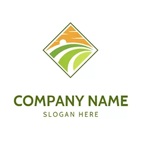Green Logo Rhombic Land Logo logo design