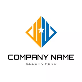 Corporate Logo Rhombic Symmetrical Architecture logo design