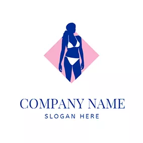 モデルロゴ Rhombus Woman Model Underwear logo design