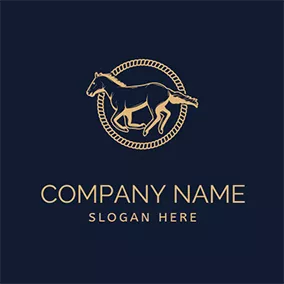 Competition Logo Rope Circle Horse Rodeo logo design