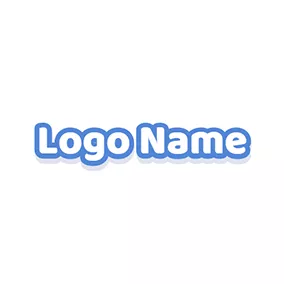 Name Logo Rounded Cute Cartoon Cool Text logo design