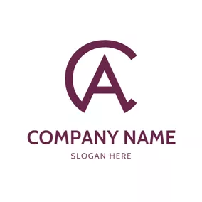 Logotipo C Rounded Symbol Letter A and C logo design