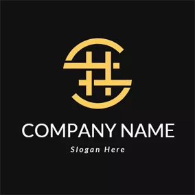 标签 Logo S Shape and Hashtag logo design