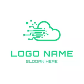 Logotipo Digital Saas Cloud Circuit Board logo design