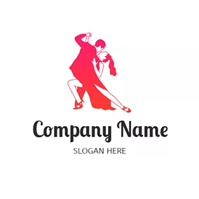 ダンサーのロゴ Salsa Couple logo design