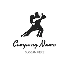 ダンサーのロゴ Salsa Silhouette logo design