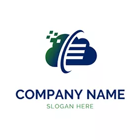 Can Logo Scanning Cloud Line Gradient logo design