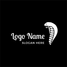 跳跃logo Scary Snake Head logo design