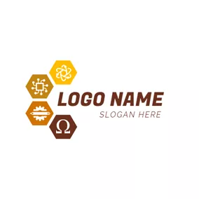 六边形Logo Science Symbol and Math Symbol logo design