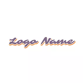 フェイスブックのロゴ Scratchy and Italic Font Style logo design