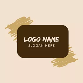 Logotipo De Lienzo Scrawl Rectangle Overlay Art Gallery logo design