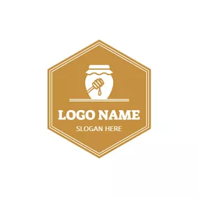 Badge Logo Seal Pot and Honey logo design
