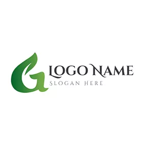 Green Logo Seed Leaf Letter G A logo design