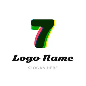 Seven Logo Seven Color Overlay logo design