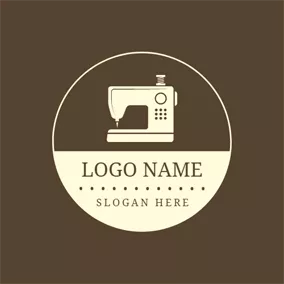 Clothes Logo Sewing Machine and Clothing Brand logo design