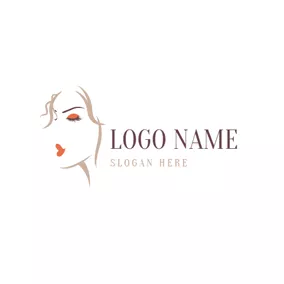 Negative Space Logo Sexy Girl and Make Up logo design
