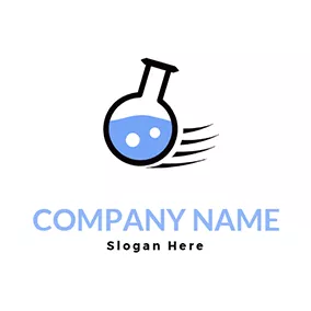 实验 Logo Shake Flask Liquid Test logo design