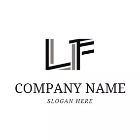 Logótipo L Shape Abstract Letter L P logo design