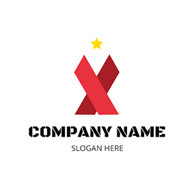 チャンピオンロゴ Shape Crossed Star Championship logo design
