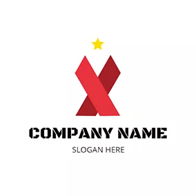 Star Logo Shape Crossed Star Championship logo design