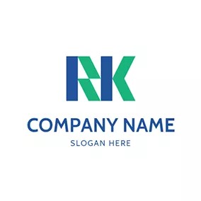 コラージュロゴ Shape Figure Letter R K logo design