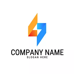 Flash Logo Shape Folding Design Flash logo design