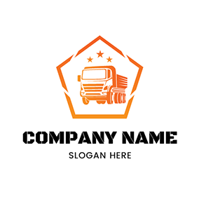 Logotipo De Camión Shape Pentagon Trucks logo design