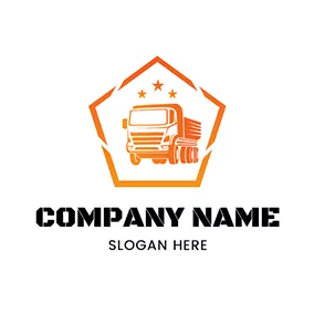 Gradient Logo Shape Pentagon Trucks logo design
