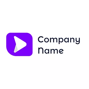 Play Button Logo Shape Triangular Simple Advertising logo design