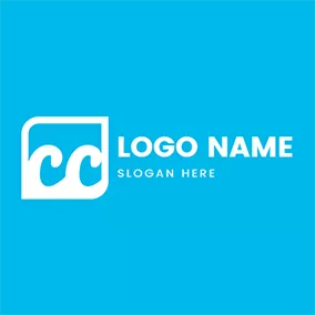 Cc Logo Shape Wave Letter C C logo design