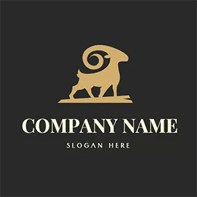 山羊 Logo Shield and Angry Goat logo design