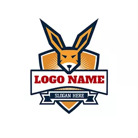 Kangaroo Logo Shield Banner Kangaroo Boxer logo design