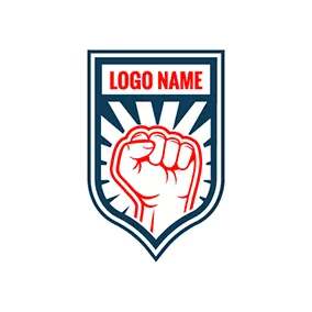 Logotipo De Escudo Shiny Fist Shield Gang logo design