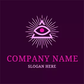 Pink Logo Shiny Triangle Eye Alchemy Logo logo design