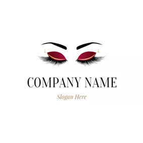 Wimpern Logo Showy Eyebrow and Eyelash logo design