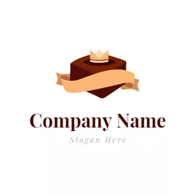 餡餅 Logo Silk Ribbon and Brownie logo design
