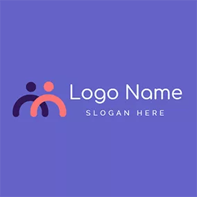 Agency Logo Simple Abstract Human Twins logo design