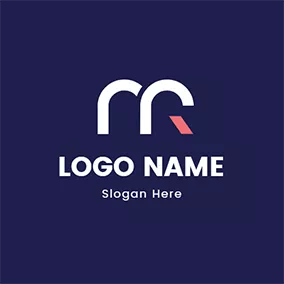 Respect Logo Simple Abstract Letter M R logo design